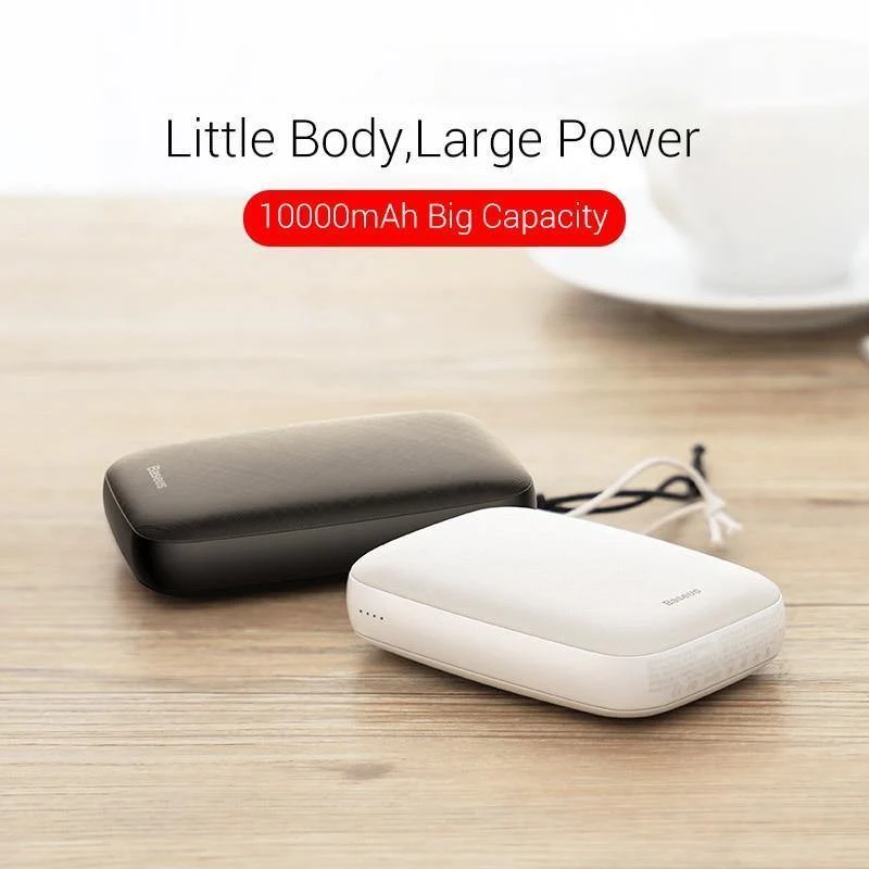 Baseus 10000mAh Power Bank Für iPhone Samsung Mini Tragbare Poverbank USB Ladegerät Handy Externe Batterie Pack Powerbank