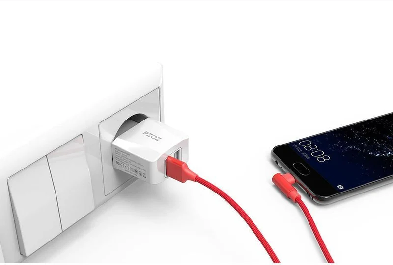 PZOZ USB-Ladegerät 2a Schnelllade-Reiseadapter mit EU-Stecker Tragbares Wandladegerät Handykabel Dual-USB-Ladegerät mit US-Stecker