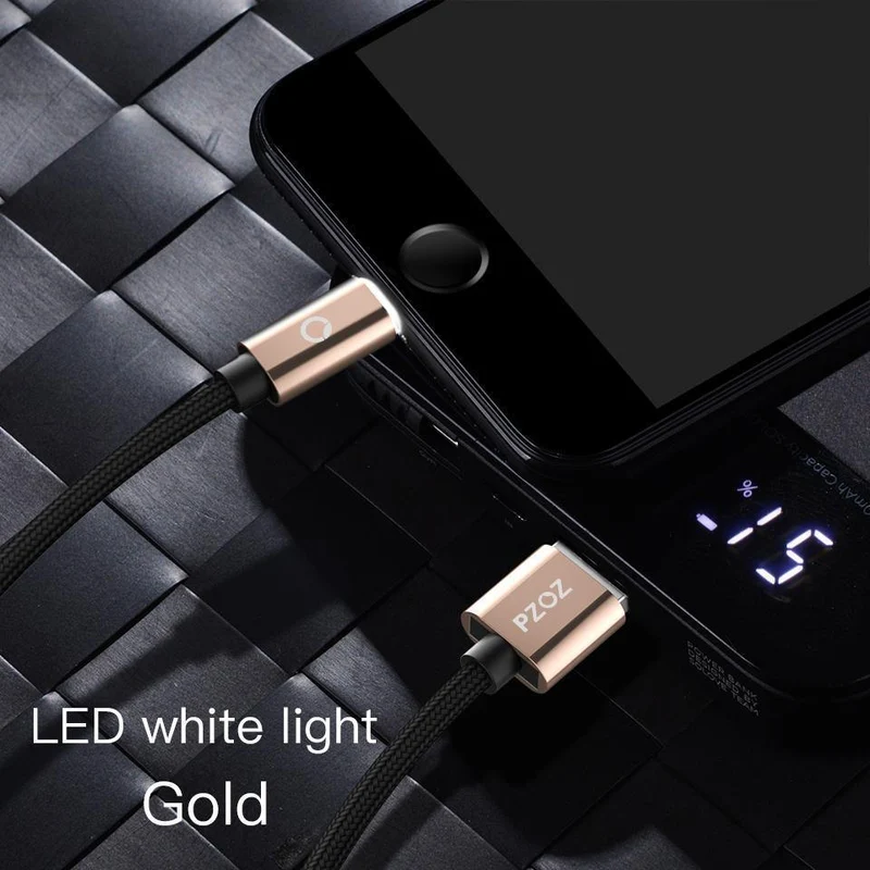 PZOZ LED-Lichtkabel Schnellladegerät Handy 8 Pin USB-Kabel für iPhone Xs Max Xr 6 s Plus X 8 7 5 SE 6s iPad Ladekabel 2m