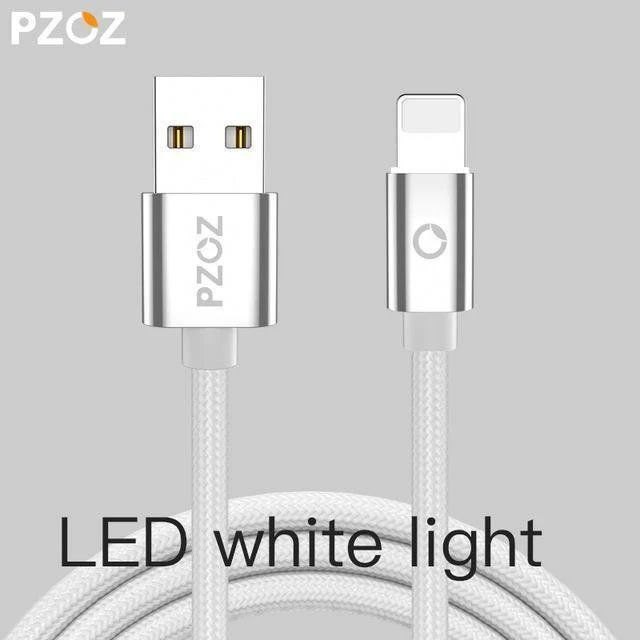 PZOZ LED-Lichtkabel Schnellladegerät Handy 8 Pin USB-Kabel für iPhone Xs Max Xr 6 s Plus X 8 7 5 SE 6s iPad Ladekabel 2m