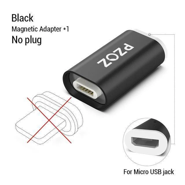 PZOZ Magnetisches Adapterkabel Micro USB Adapter Schnellladetelefon MicroUSB Typ C Magnet Ladegerät USB C Für iPhone Xiaomi Typ C