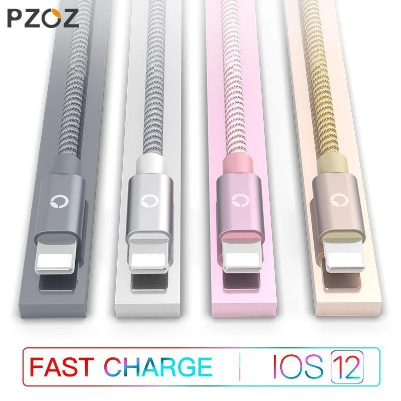 PZOZ Für iPhone Ladegerät usb kabel 2.4 EINE Schnelle Aufladung Handy Ladung Für ipad iphone kabel X Xr Xs max Plus 8 7 6s 5 SE Kabel