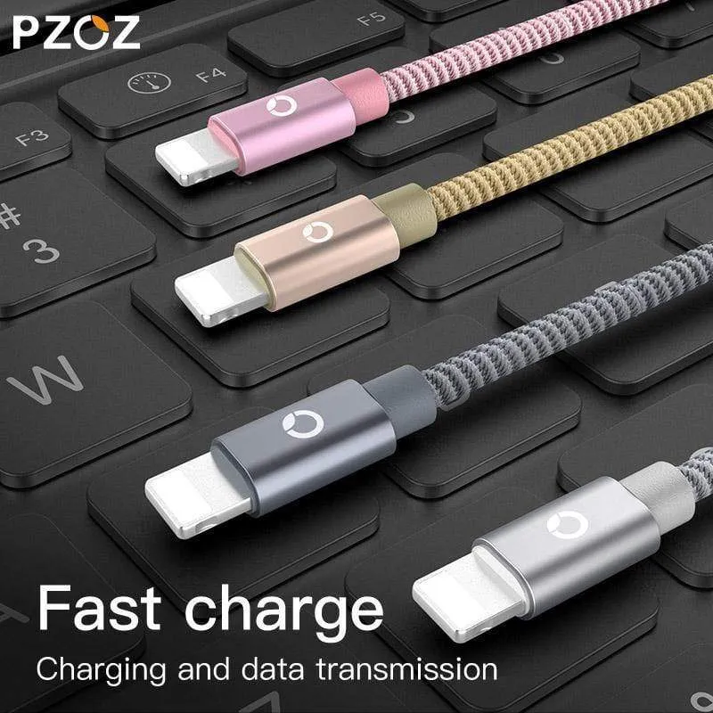PZOZ Für iPhone Ladegerät usb kabel 2.4 EINE Schnelle Aufladung Handy Ladung Für ipad iphone kabel X Xr Xs max Plus 8 7 6s 5 SE Kabel