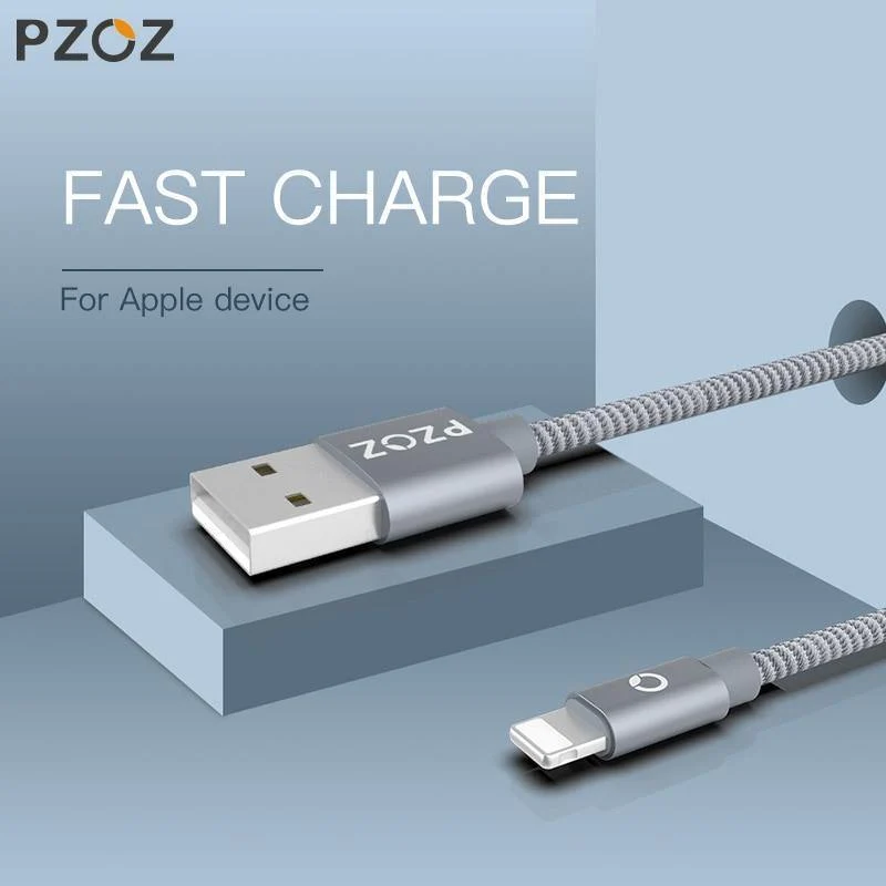 PZOZ Für iPhone Ladegerät usb kabel 2.4 EINE Schnelle Aufladung Handy Ladung Für ipad iphone kabel X Xr Xs max Plus 8 7 6s 5 SE Kabel