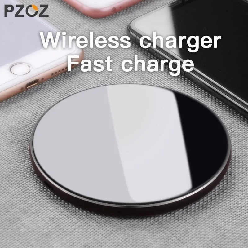PZOZ Qi Wireless-Ladegerät USB-Ladegerät Schnelllade-Telefonadapter für iPhone X 8 Plus Xs Samsung S9 S8 Note 9 8 Xiaomi Mi Mix 2s