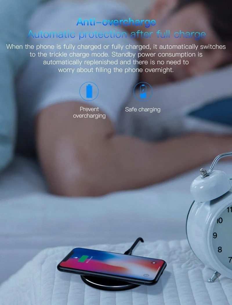 PZOZ Qi Wireless-Ladegerät USB-Ladegerät Schnelllade-Telefonadapter für iPhone X 8 Plus Xs Samsung S9 S8 Note 9 8 Xiaomi Mi Mix 2s