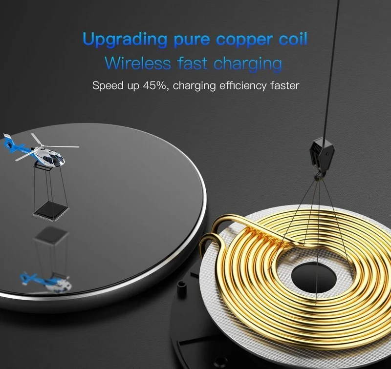 PZOZ Qi Wireless-Ladegerät USB-Ladegerät Schnelllade-Telefonadapter für iPhone X 8 Plus Xs Samsung S9 S8 Note 9 8 Xiaomi Mi Mix 2s