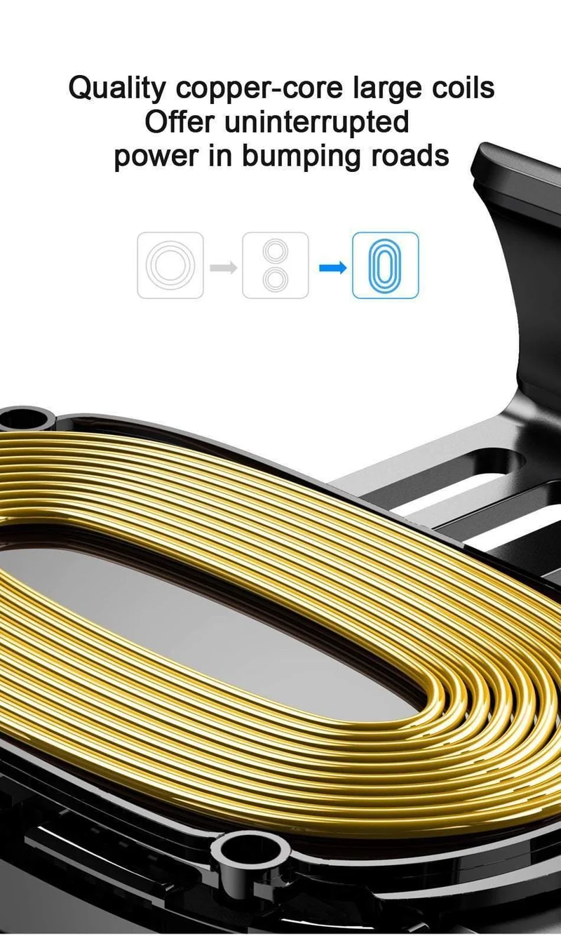Baseus Qi Wireless Charger Autotelefonhalter für iPhone XS Halterung Schnelles kabelloses Laden für Auto-Handyhalterständer