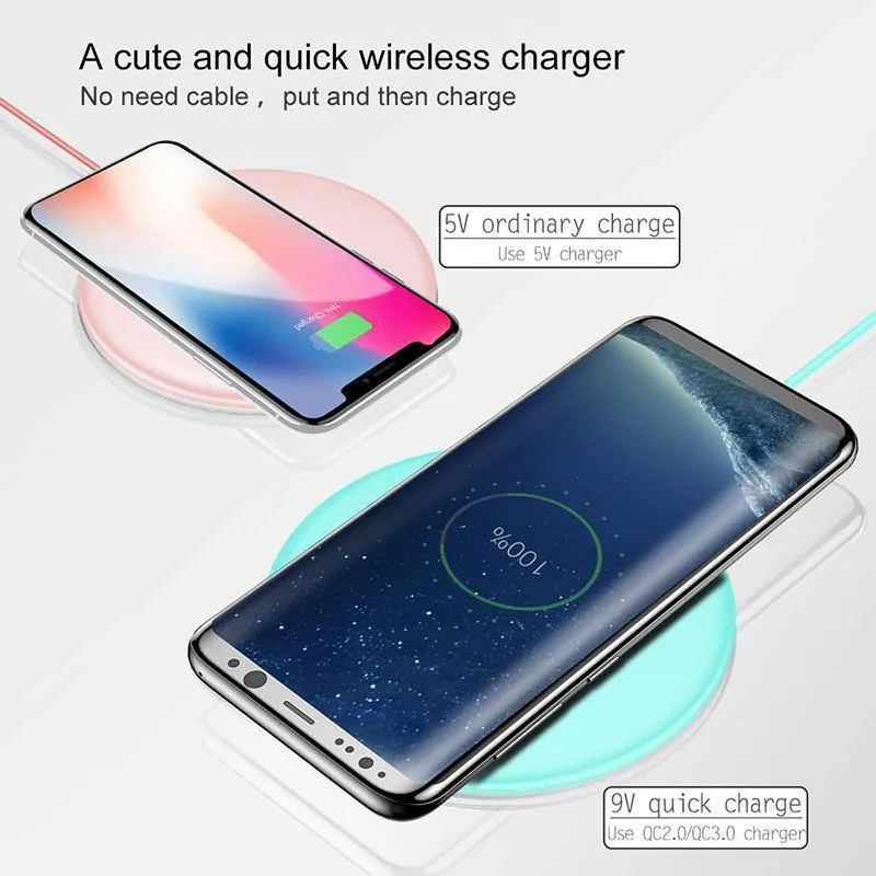 Baseus Donut Wireless Charger für iPhone X 8 Samsung Note8 S8 S9 S9+ S7 15W Wireless Qi Schnellladegerät für Mobiltelefone