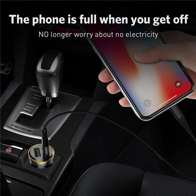 USLION Mini Dual USB Autoladegerät für Telefon 2 Port USB Fast Car-Charger für iPhone 7 XR XS MAX Autotelefonladegerät-Adapter im Auto