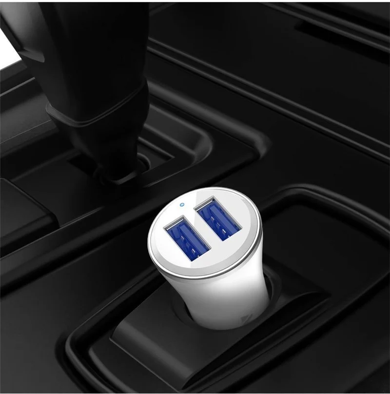 USLION Mini Dual USB Autoladegerät für Telefon 2 Port USB Fast Car-Charger für iPhone 7 XR XS MAX Autotelefonladegerät-Adapter im Auto