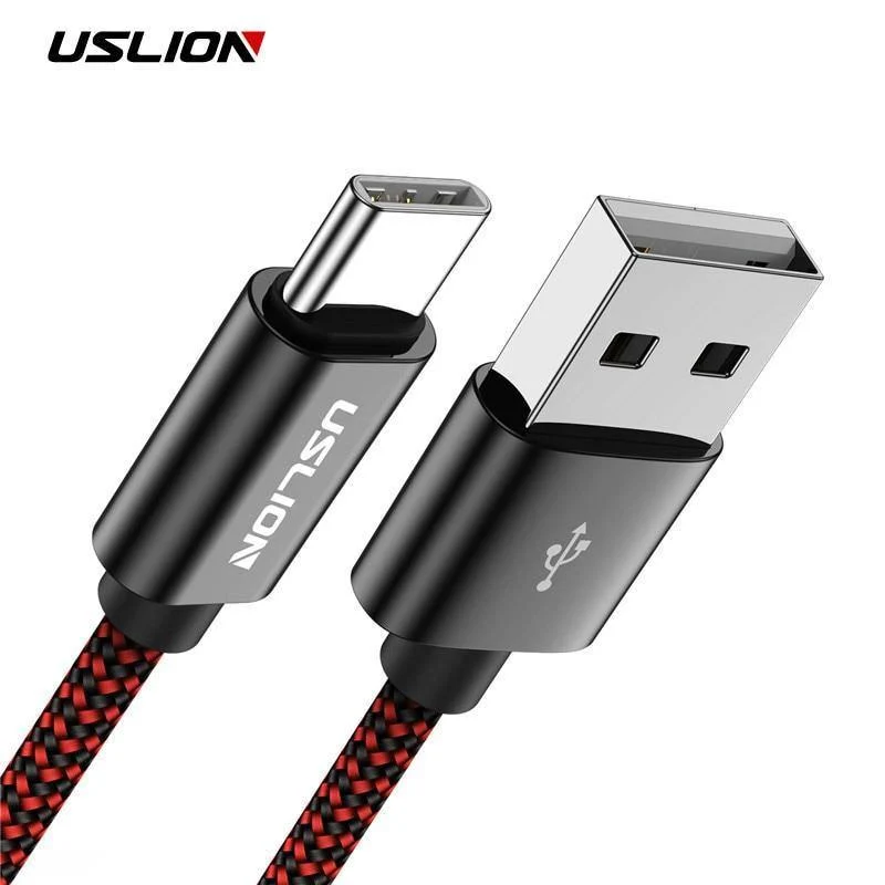 USLION USB Typ C Kabel für Samsung Galaxy S9 S8 Huawei Oneplus 6 Schnelle Lade USB C Kabel Daten Sync Typ-C Telefon Ladekabel