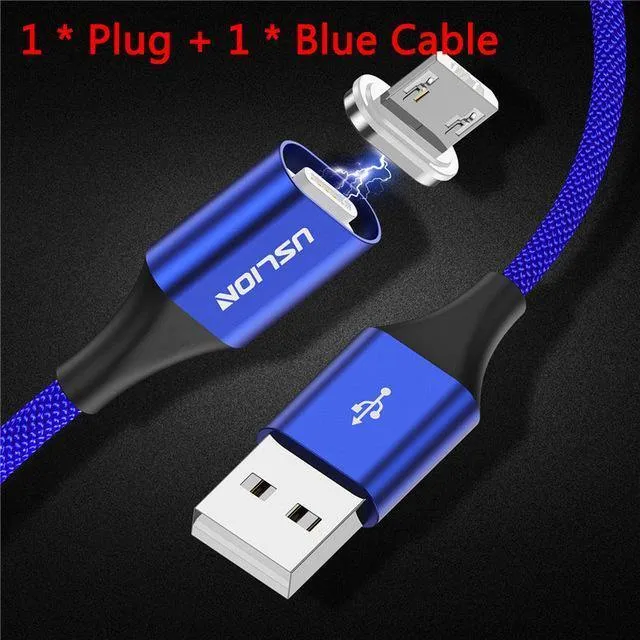 USLION 3A Magnetkabel USB Typ C Micro USB Kabel für Samsung Xiaomi Huawei 1M Schnellladung USB C Telefon Magnet Ladegerät Cabo