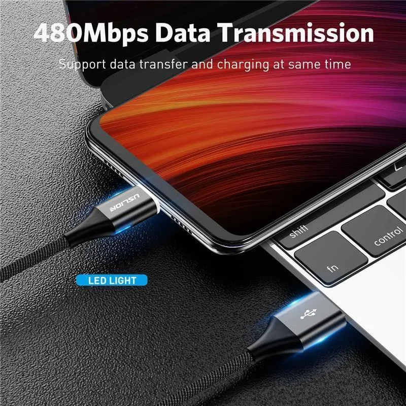 USLION 3A Magnetkabel USB Typ C Micro USB Kabel für Samsung Xiaomi Huawei 1M Schnellladung USB C Telefon Magnet Ladegerät Cabo