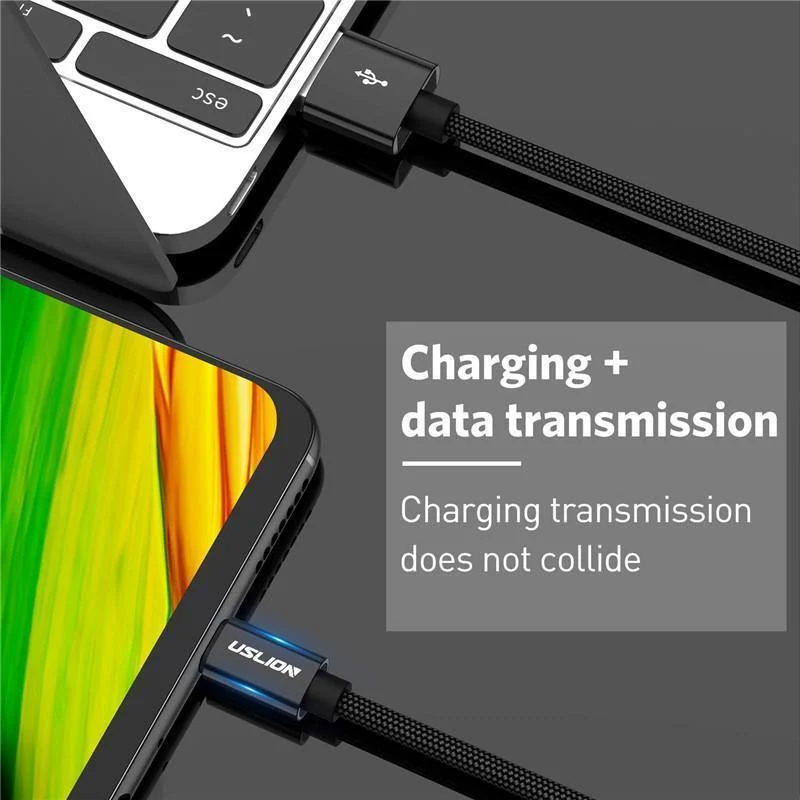 USLION Micro-USB-Kabel 2A USB-Schnellladekabel für Samsung Huawei Xiaomi LG Andriod Micro-USB-Handy-Ladekabel