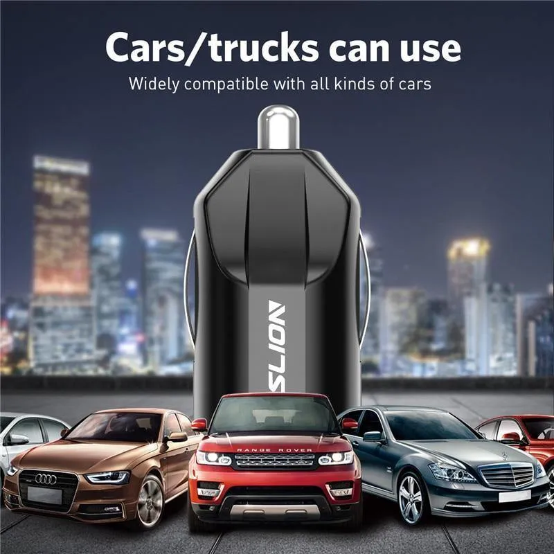 USLION 2.1A Mini-USB-Autoladegerät-Adapter Autoladegerät Handy Dual USB-Autoladegerät Auto Charge 2 Ports für iPhone Samsung