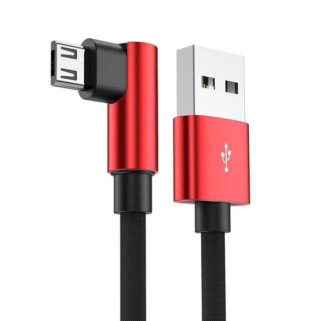 USLION Micro USB Kabel 2A Schnelle Ladegerät 90 Grad Microusb Datenkabel für Samsung Xiaomi LG Tablet Handy USB Lade kabel