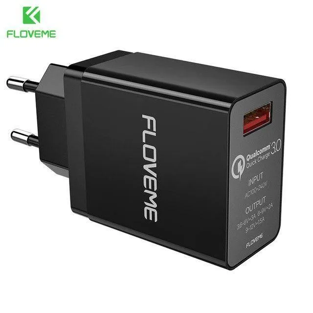 FLOVEME 18W Quick Charge 3.0 USB-Ladegerät und QC 2.0-Wandladegerät für Telefone für iPhone Samsung S8 S9 Xiaomi mi 8 Schnellladegerät für Telefon