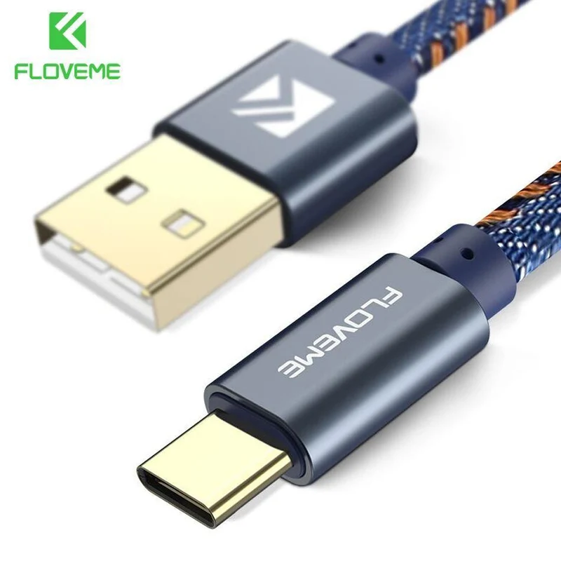 FLOVEME USB-Kabel für iPhone 5 5S 6 Cowboy Jean Micro USB Typ C Kabel für Samsung S9 Hinweis 8 für Xiaomi 2A 1M Telefonladegerät Cabo