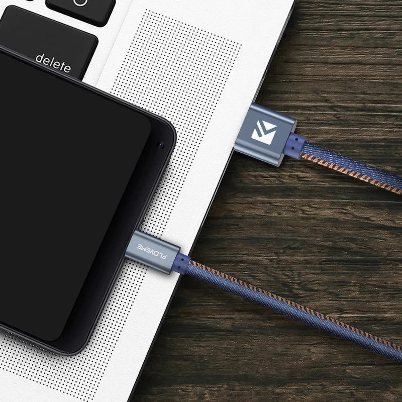 FLOVEME USB-Kabel für iPhone 5 5S 6 Cowboy Jean Micro USB Typ C Kabel für Samsung S9 Hinweis 8 für Xiaomi 2A 1M Telefonladegerät Cabo