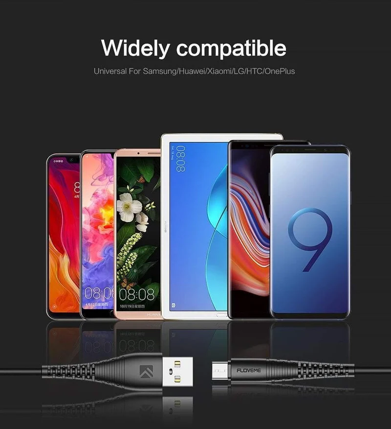 FLOVEME USB Typ C 0.3 m/1 m Hi-Tensile USB-C Kabel für Samsung S9 Hinweis 9 S8 2.4A Datenkabel Telefonladegerät für Xiaomi A2 One Plus 6