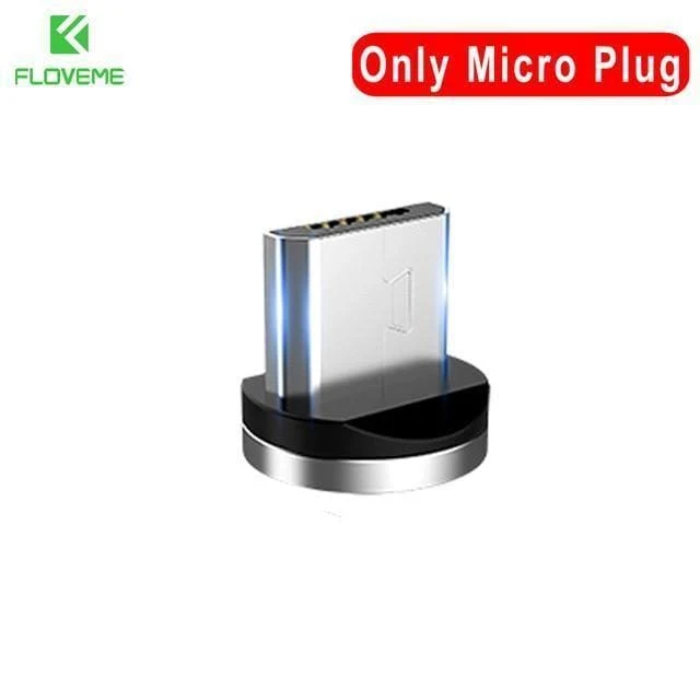 FLOVEME 1M/2M LED-Magnetkabel, Micro-USB-Kabel Typ C Magnet-Ladegerät 2A geflochtenes Telefonkabel für iPhone Xr Xs X Samsung USB C