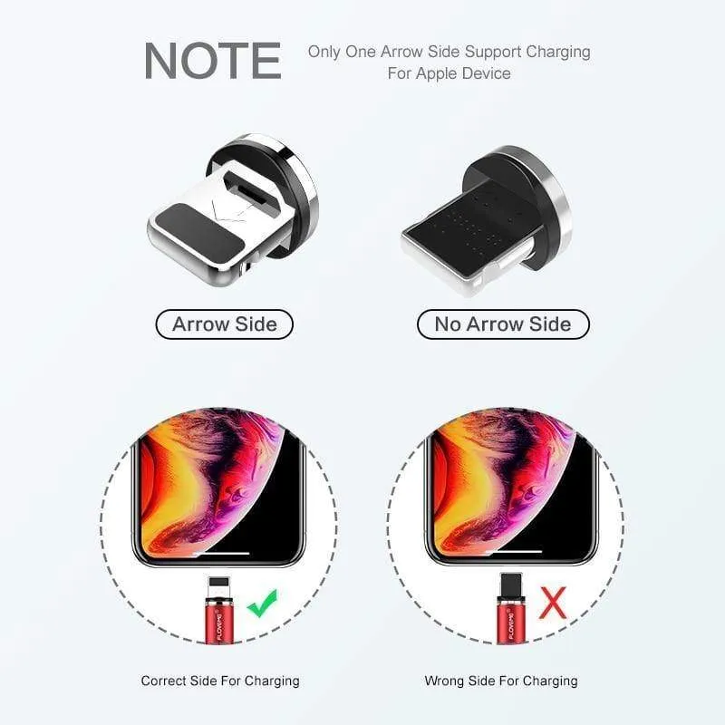FLOVEME 1M/2M LED-Magnetkabel, Micro-USB-Kabel Typ C Magnet-Ladegerät 2A geflochtenes Telefonkabel für iPhone Xr Xs X Samsung USB C