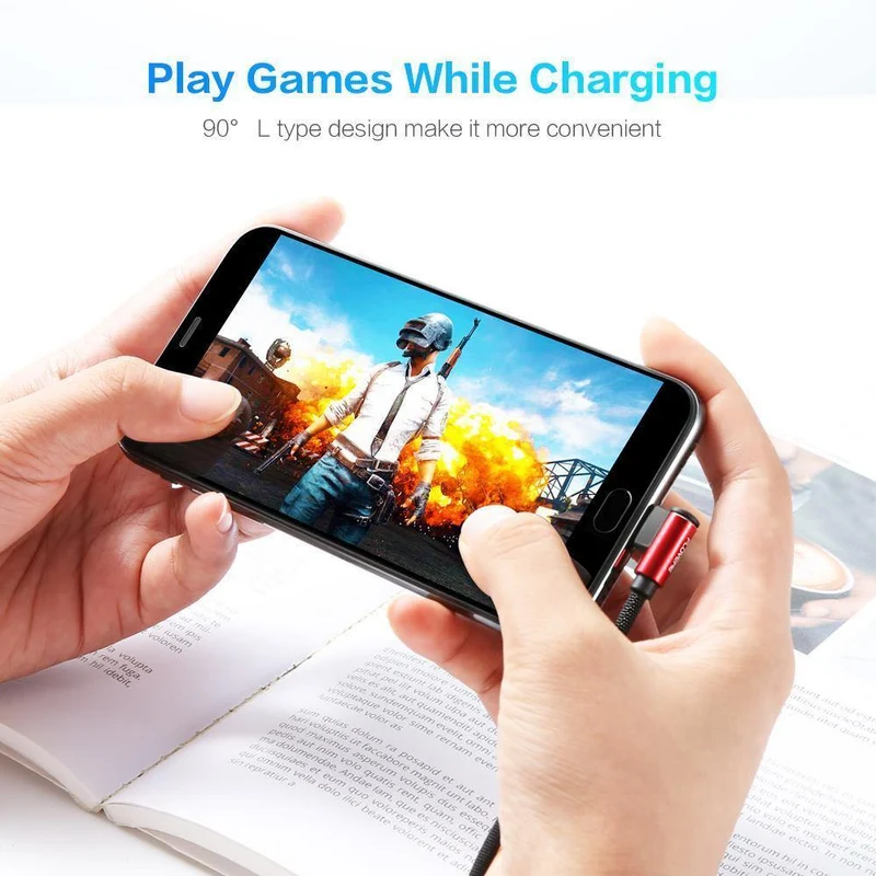 FLOVEME USB Typ C Kabel Für Samsung Xiaomi Mi A2 Pocophone f1 90 Grad Daten Lade Typ-C Ladegerät Mobile telefon Kabel USB-C
