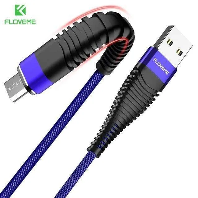 FLOVEME Micro-USB-Kabel für Samsung S6 S5, 1 m, 2 m, hochzugfestes Nylon, Datensynchronisation, Schnellladegerät, Cabo-Telefonkabel für Xiaomi Android USB