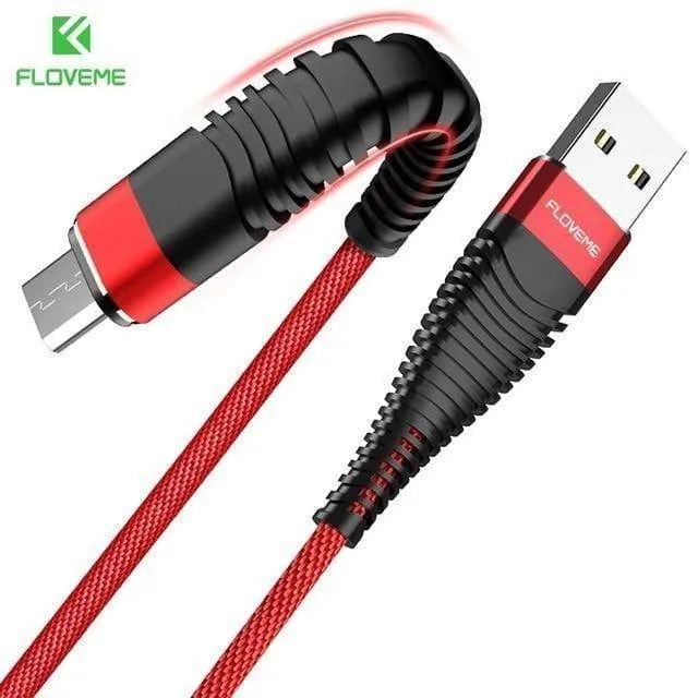 FLOVEME Micro-USB-Kabel für Samsung S6 S5, 1 m, 2 m, hochzugfestes Nylon, Datensynchronisation, Schnellladegerät, Cabo-Telefonkabel für Xiaomi Android USB