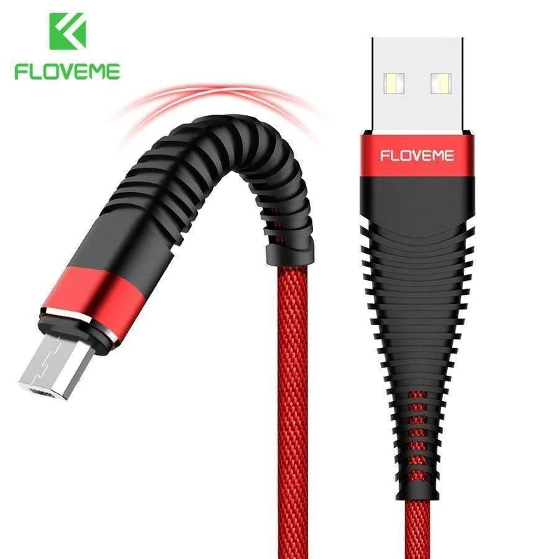 FLOVEME Hochzugfestes Micro-USB-Kabel, 1 m, geflochten, Datensynchronisation, 2A, Telefon-Ladekabel für Samsung Galaxy S7 Edge S6 Xiaomi Note 4X Cabo