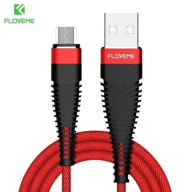 FLOVEME Hochzugfestes Micro-USB-Kabel, 1 m, geflochten, Datensynchronisation, 2A, Telefon-Ladekabel für Samsung Galaxy S7 Edge S6 Xiaomi Note 4X Cabo