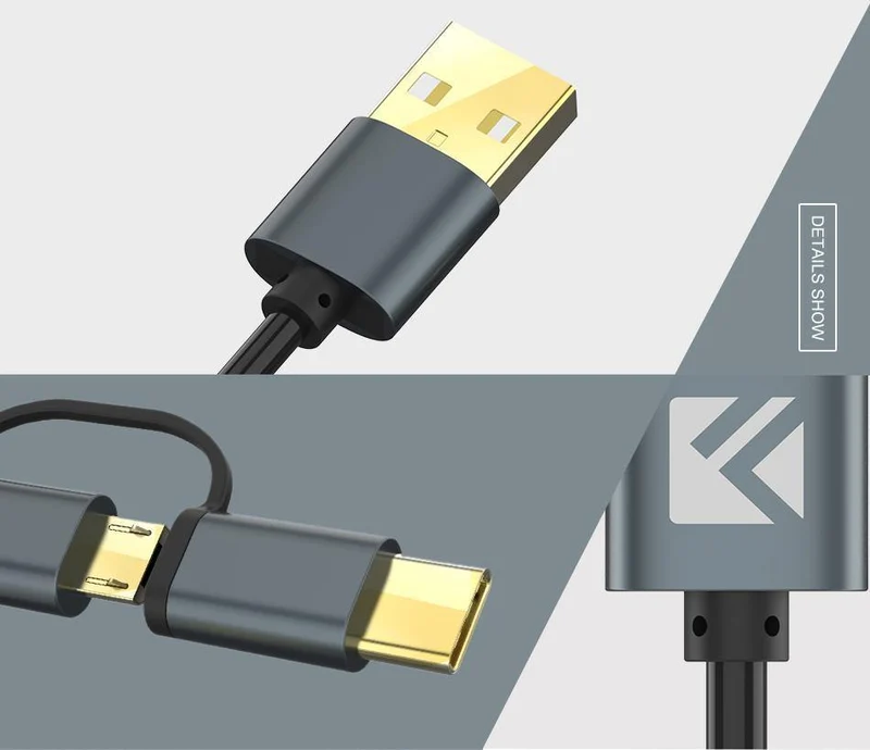 FLOVEME 2 in 1 Micro USB Kabel Typ C QC 3.0 USB-C Kabel Schnelle Ladegerät Für Samsung Galaxy S8 Xiaomi 4X android Handy Cabo