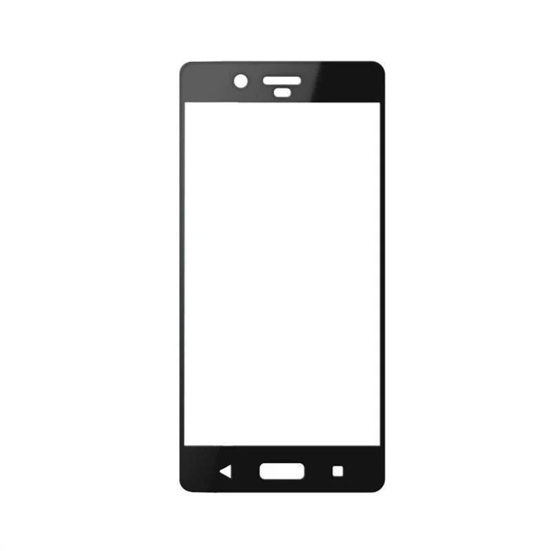 2.5D Härte gehärtetes Glas Film Displayschutzfolie gehärtetes Glas Displayschutzfolie für Nokia 8, vollständige Abdeckung (schwarz)