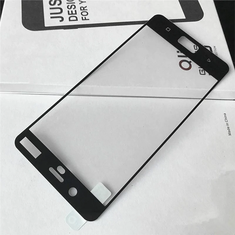 2.5D Härte gehärtetes Glas Film Displayschutzfolie gehärtetes Glas Displayschutzfolie für Nokia 8, vollständige Abdeckung (schwarz)