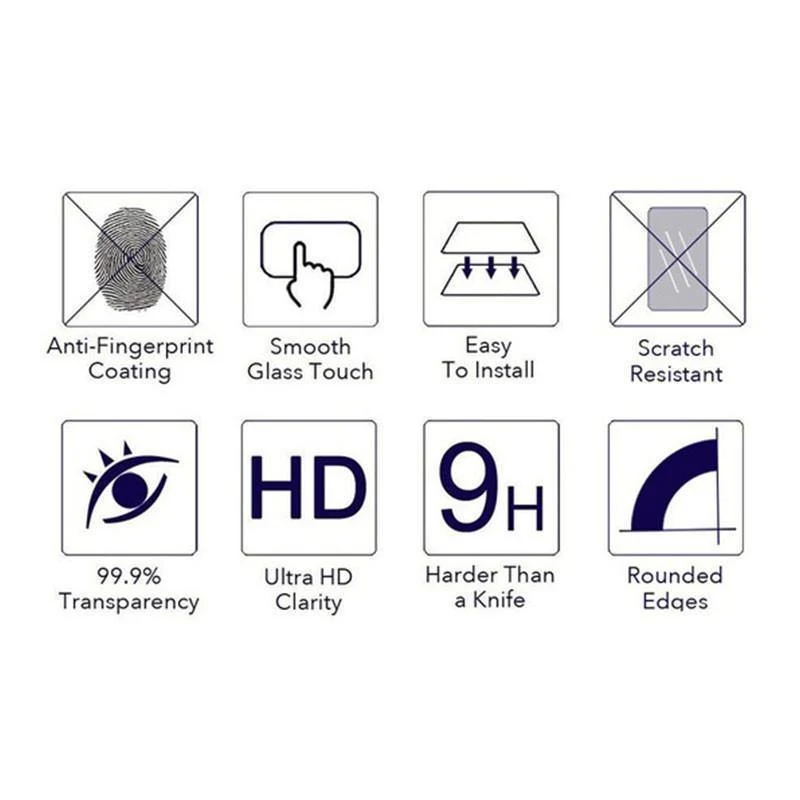 Gehärtetes Glas für Samsung S8-Bildschirmabdeckung