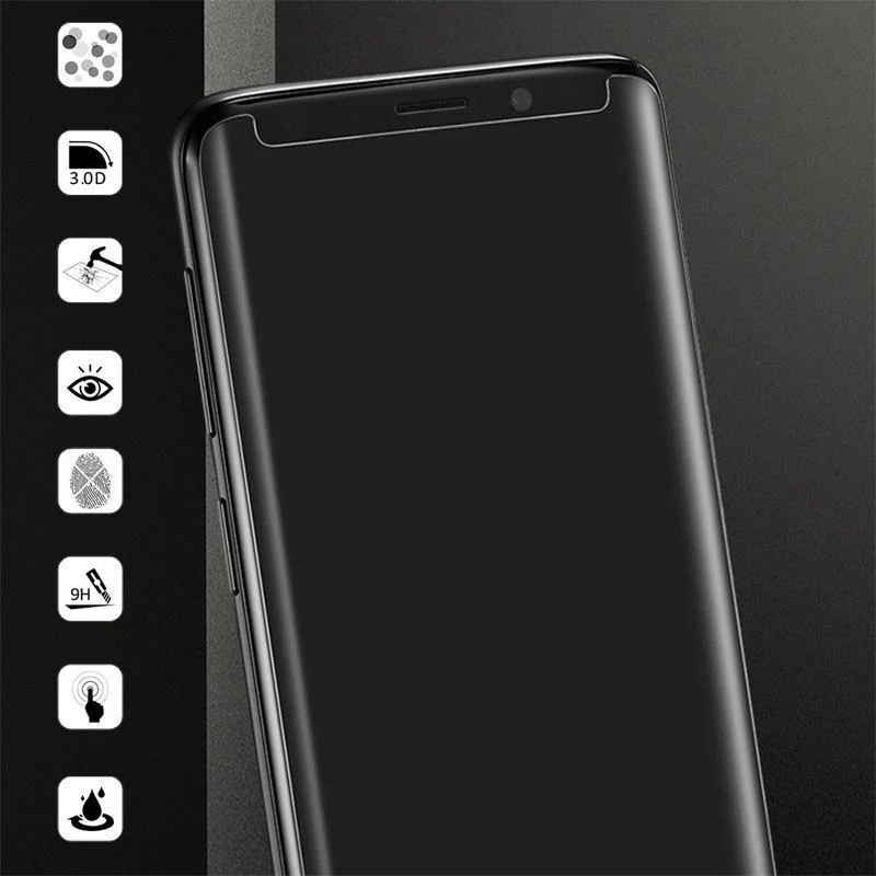 Gehärtetes Glas für Samsung S8-Bildschirmabdeckung