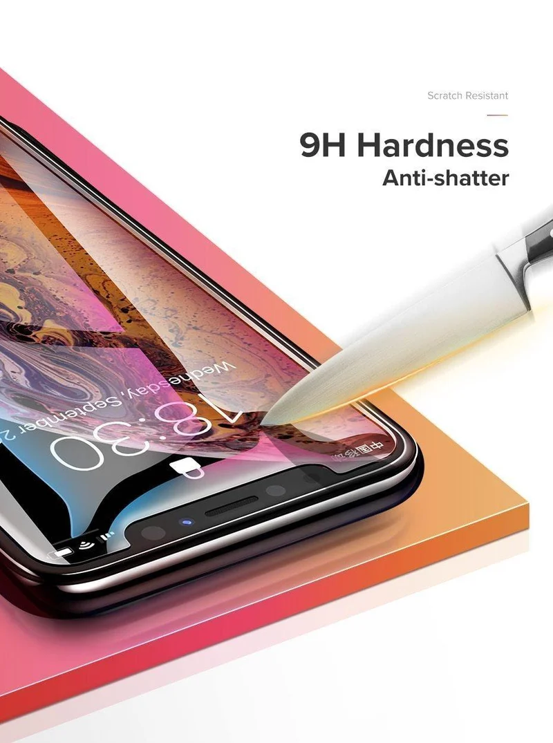 Ugreen Displayschutzfolie für iPhone Xs X 8 7 6, gehärtetes Glas auf iPhone 7 6, 0.33 mm Schutzglas für iPhone X Displayschutzfolie