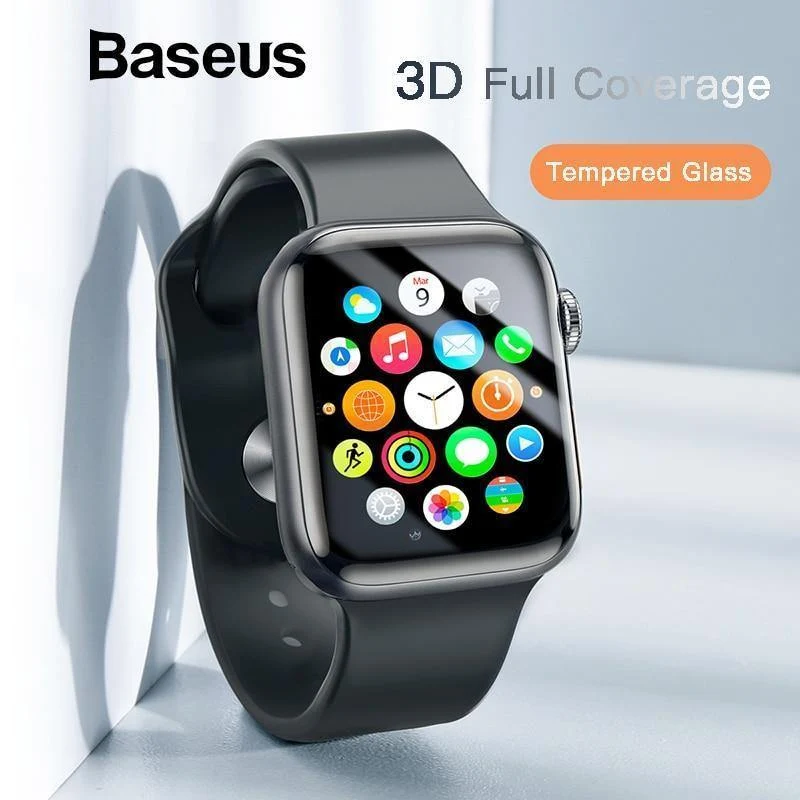 Baseus 0.23 mm dünnes Schutzglas für Apple Watch 1 2 3 3D-Vollabdeckung aus gehärtetem Glas für iWatch 1 2 3 Displayschutzfolie