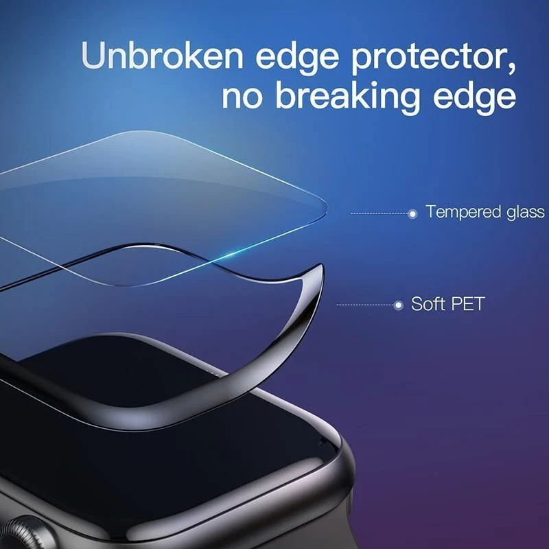 Baseus 0.23 mm dünnes Schutzglas für Apple Watch 1 2 3 3D-Vollabdeckung aus gehärtetem Glas für iWatch 1 2 3 Displayschutzfolie