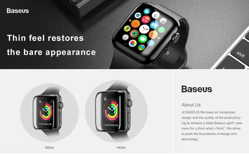 Baseus 0.23 mm dünnes Schutzglas für Apple Watch 1 2 3 3D-Vollabdeckung aus gehärtetem Glas für iWatch 1 2 3 Displayschutzfolie