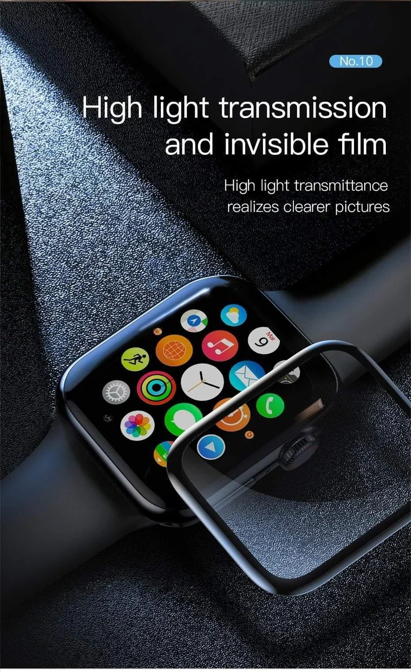 Baseus 0.23 mm dünnes Schutzglas für Apple Watch 1 2 3 3D-Vollabdeckung aus gehärtetem Glas für iWatch 1 2 3 Displayschutzfolie