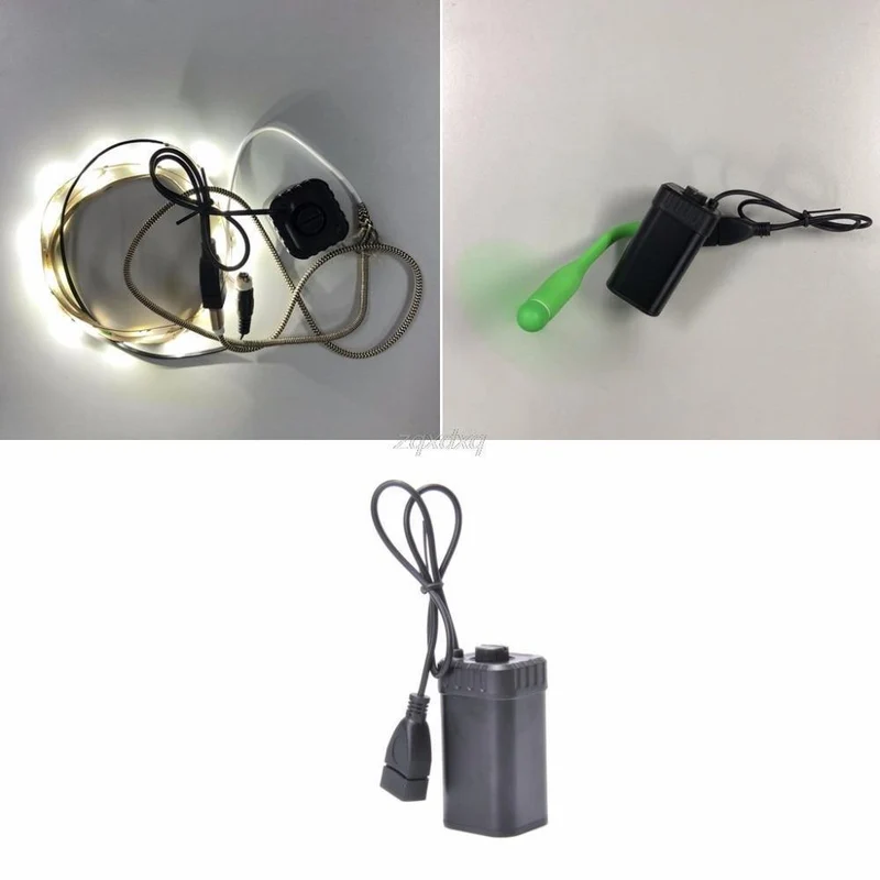 Schwarz Wasserdicht 5V USB Tragbare 4X AA Batterie Ladegerät Halter Kit Power Bank Fall Box Z07 Drop schiff