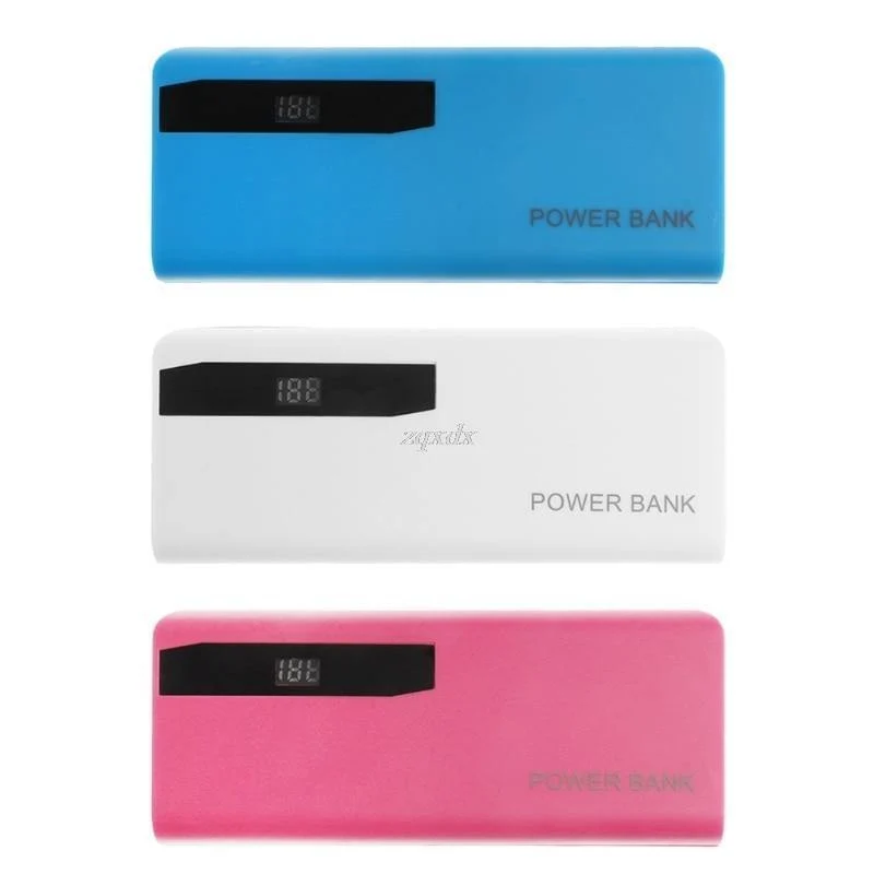 5x 18650 Li-Batterie Ladegerät LCD Display DIY Power Bank Fall Taschenlampe Externe Box Oct30 Drop schiff