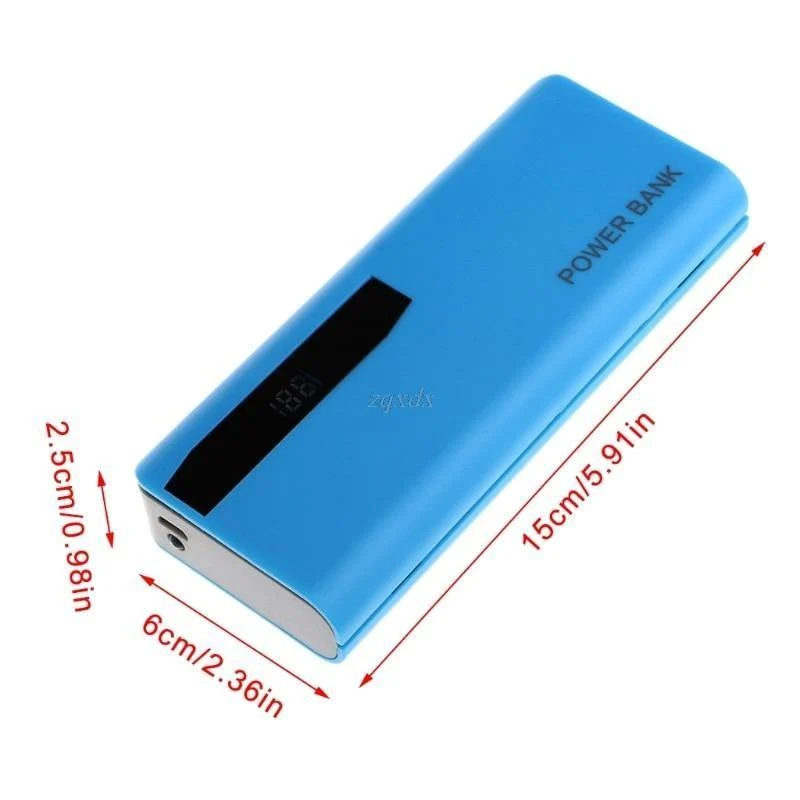 5x 18650 Li-Batterie Ladegerät LCD Display DIY Power Bank Fall Taschenlampe Externe Box Oct30 Drop schiff