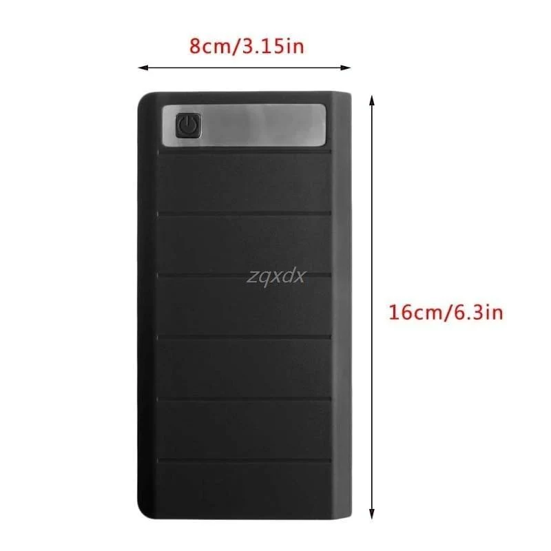 Typ C Eingang 2 USB 8x 18650 Batterie DIY Halter LED-Anzeige Energienbank Fall Box 1M Z07 Drop Ship