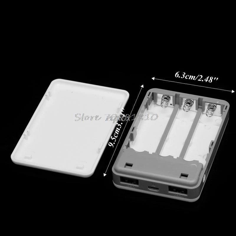 DIY Dual USB Power Bank Fall Kit Fall 3x18650 Batterie Ladegerät Box Für Handy Z07 Drop schiff