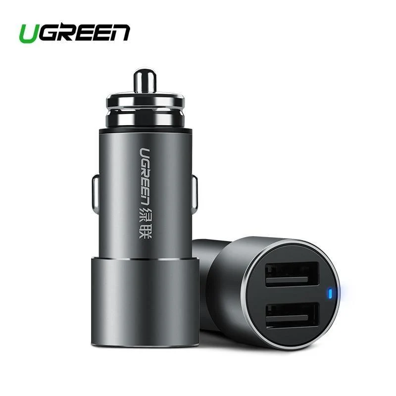 Ugreen USB Auto Ladegerät für Xiaomi Mini Dual Auto-Ladegerät 3.6 EINE Universal Schnelle Handy Ladegerät für iPhone X 8 7 6S Auto Ladegerät
