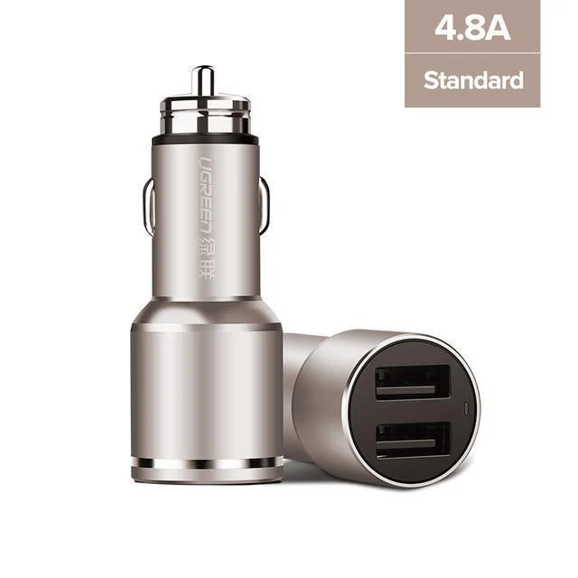 Ugreen USB Auto Ladegerät für Xiaomi Mini Dual Auto-Ladegerät 3.6 EINE Universal Schnelle Handy Ladegerät für iPhone X 8 7 6S Auto Ladegerät