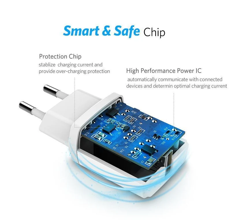 Ugreen 5V 2.1A USB-Ladegerät für iPhone X 8 7 iPad Schnellladegerät EU-Adapter für Samsung S9 Xiaomi Mi 8 Handy-Ladegerät